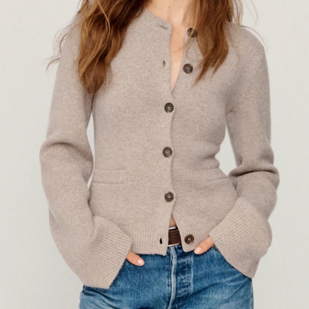 Jenni Kayne Cooper Cardigan Small in Taupe